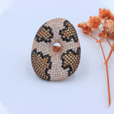 Rose Gold Leopard Mark  Ring